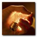 bulb in hand
